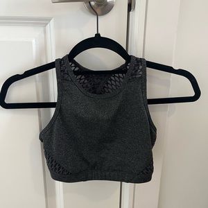 WITH Wear It To Heart Grey Sports Bra
